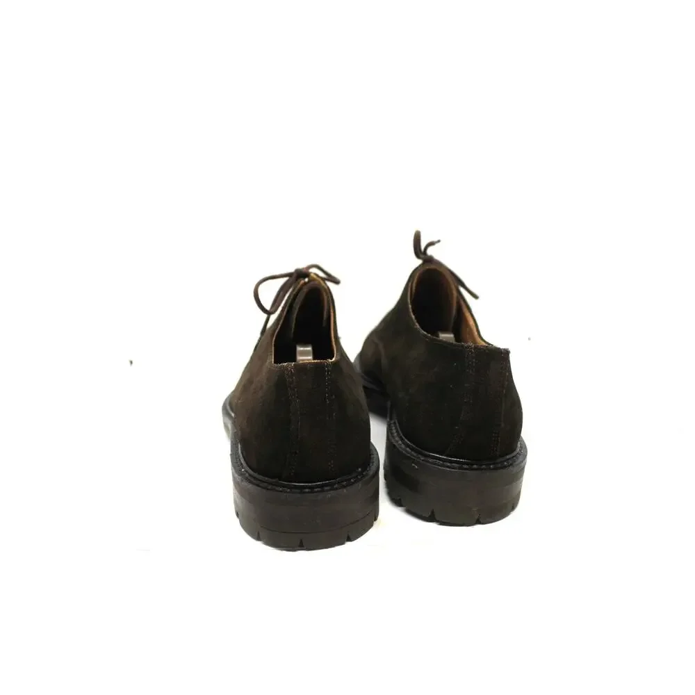 Barney's New York Men's Brown Suede Lace Up Oxfords sz 9M Made in Italy - Picture 4 of 5